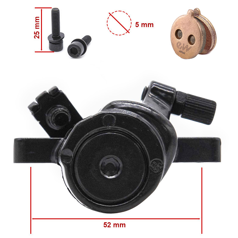 Pinza de freno CT005-M08 mecÃ¡nica L 50mm negra para Ninebot series F y D