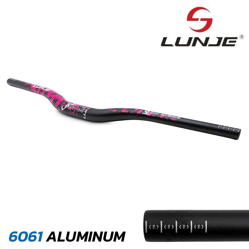 [EWM324] Manillar de 720mm con elevación 25mm negro-rosa