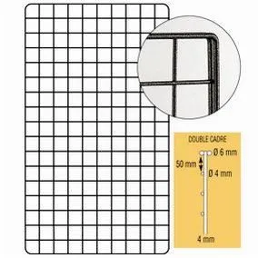[RETIF3651] Reja marco exterior doble 80x150 cm gris martelé