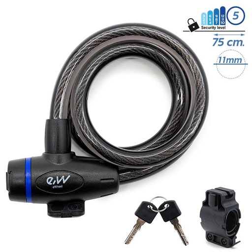 [CMM378] Candado de llave EWLK026 negro